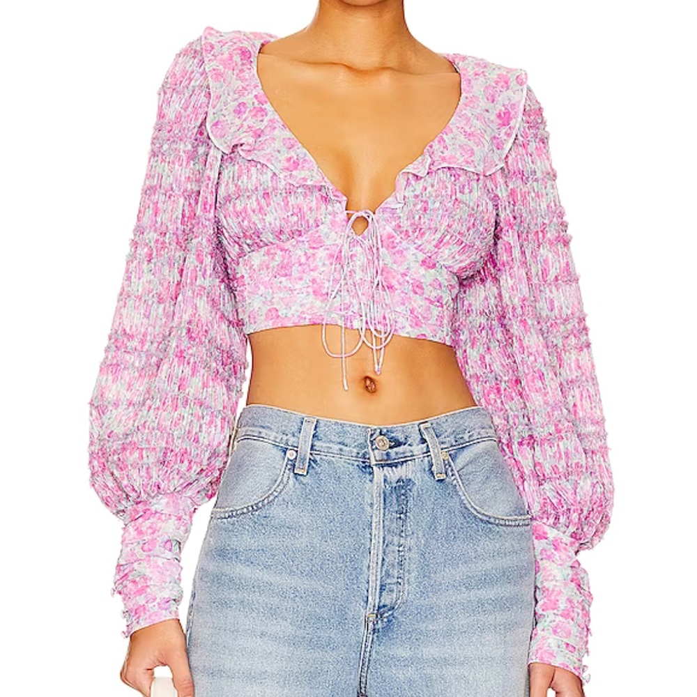 NWT For Love & Lemons Saylor Blouse